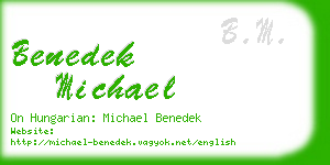 benedek michael business card